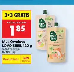 Biedronka Mus owocowy LOVO BEBE oferta