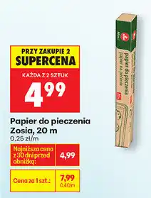Biedronka Papier do pieczenia Zosia, 20 m oferta