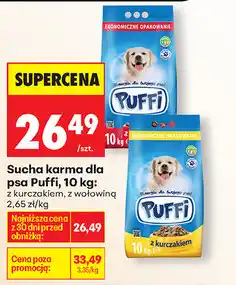 Biedronka Sucha karma dla psa Puffi oferta