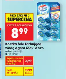 Biedronka Kostka fala farbująca wodę Agent Max, 3 szt oferta