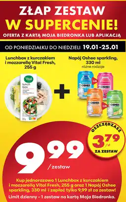 Biedronka Lunchbox z kurczakiem i mozzarellą Vital Fresh oferta