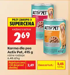Biedronka Karma dla psa Activ Pet oferta