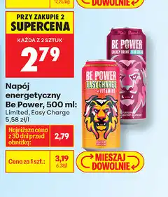 Biedronka Be Power Energy Drink, 500 ml (różne rodzaje) oferta
