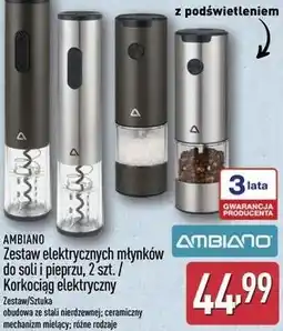 ALDI Zestaw elektrycznych młynków do soli i pieprzu, 2 szt./Korkociąg elektryczny oferta