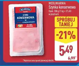 ALDI Szynka konserwowa oferta