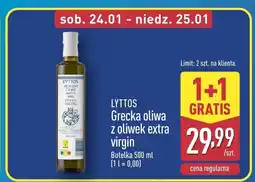 ALDI Grecka oliwa z oliwek extra virgin 1+1 GRATIS oferta
