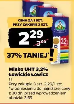 Netto Mleko UHT 3,2% Łowickie Łowicz (1 l) oferta