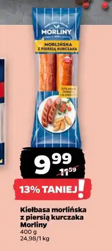 Netto Kiełbasa morlińska z piersią kurczaka Morliny oferta