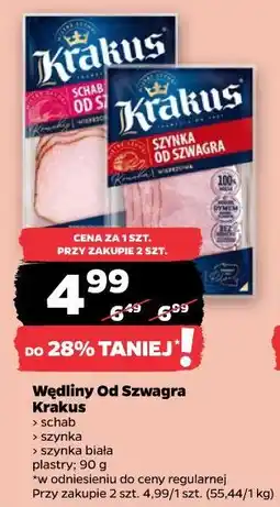 Netto Wędliny Od Szwagra Krakus (schab, szynka, szynka biała, plastry: 90 g) oferta