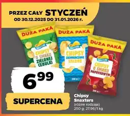 Netto Chipsy SnaXters Duża Paka 250g (smaki: ser & cebula, solone, paprykowe) oferta