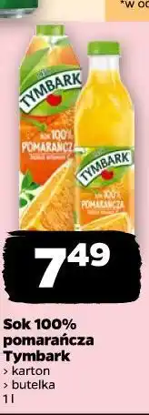 Netto Sok 100% pomarańcza Tymbark oferta