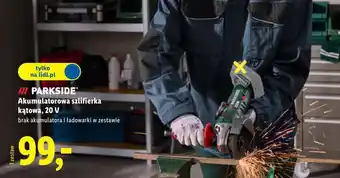 PARKSIDE Akumulatorowa szlifierka kątowa, 20 V