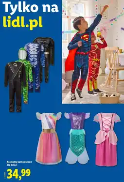 Lidl Kostiumy karnawałowe dla dzieci (stroje bohaterów i bajkowe) oferta