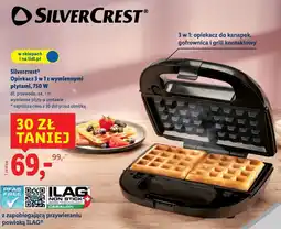 Lidl Silvercrest Opiekacz 3 w 1 wymiennymi płytami, 750 W oferta