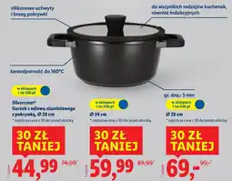 Lidl SilverCrest Garnek z odlewu aluminiowego z pokrywką, 24 cm oferta