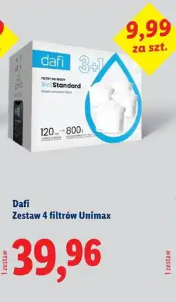 Lidl Dafi Zestaw 4 filtrów Unimax oferta