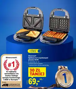 Lidl Silvercrest Opiekacz 3 w 1 z wymiennymi płytami, 750 W oferta