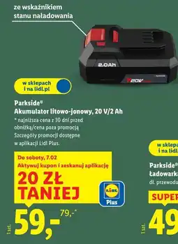 Lidl Parkside Akumulator litowo-jonowy, 20 V/2 Ah oferta