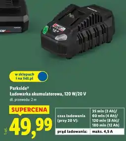 Lidl Parkside Ładowarka akumulatorowa, 120 W/20 V oferta