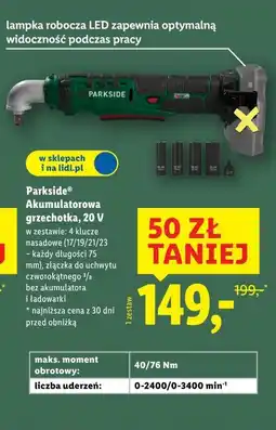Lidl Parkside Akumulatorowa grzechotka, 20 V oferta