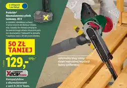 Lidl Parkside Akumulatorowy pilnik taśmowy, 20 V oferta