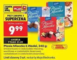 Biedronka Ptasie Mleczko E.Wedel 340g, czekoladowe w czekoladzie deserowej oferta