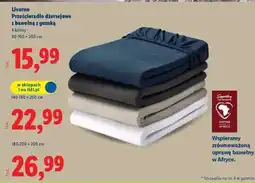 Lidl Livarno Prześcieradło dżersejowe z bawełną z gumką oferta