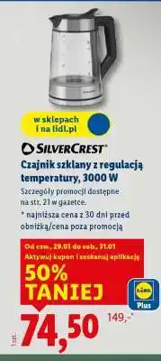 Lidl Czajnik szklany z regulacją temperatury, 3000 W oferta