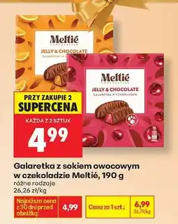 Biedronka Galaretka z sokiem owocowym w czekoladzie Meltié, 190 g oferta