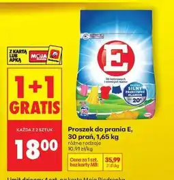 Biedronka Proszek do prania E, 30 prań, 1,65 kg oferta
