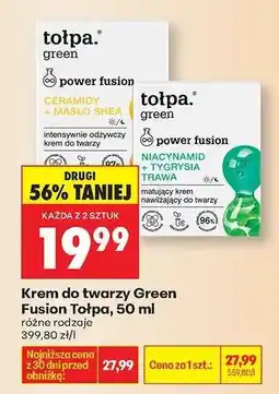 Biedronka Krem do twarzy Green Fusion Tołpa, 50 ml oferta