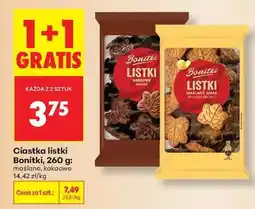 Biedronka Ciastka listki Bonitki, 260 g oferta