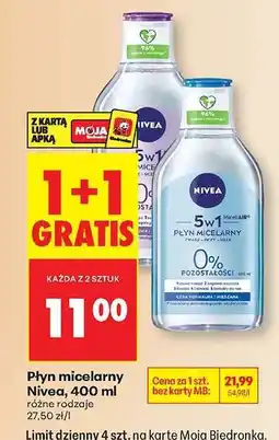Biedronka Płyn micelarny Nivea, 400 ml oferta