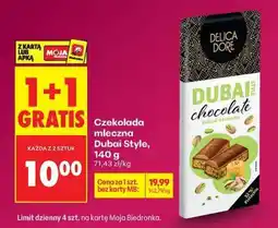 Biedronka Czekolada mleczna Dubai Style, 140 g oferta