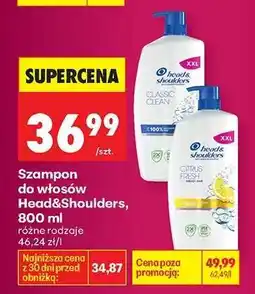 Biedronka Szampon do włosów Head&Shoulders, 800 ml oferta