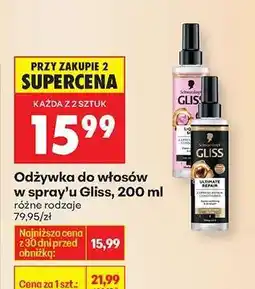 Biedronka Odżywka do włosów w spray'u Gliss, 200 ml oferta