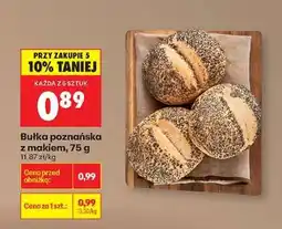 Biedronka Bułka poznańska z makiem, 75 g oferta