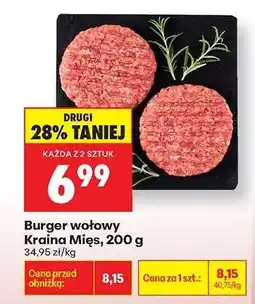 Biedronka Burger wołowy Kraina Mięs 200 g oferta