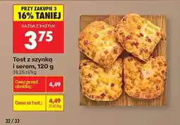Biedronka Tost z szynką i serem , 120 g oferta