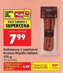 Biedronka Kabanosy z wędzarni Kraina Wędlin Select , 175 g oferta