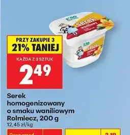 Biedronka Serek homogenizowany o smaku waniliowym Rolmlecz , 200 g oferta