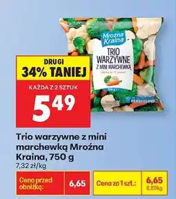 Biedronka Trio warzywne z mini marchewką Mroźna Kraina 750 g oferta