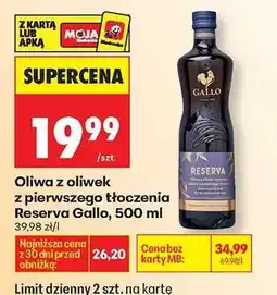 Biedronka Oliwa z oliwek z pierwszego tłoczenia Reserva Gallo 500 ml oferta