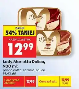Biedronka Lody Marletto Delice, 900 ml oferta
