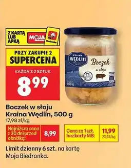 Biedronka Boczek w słoju Kraina Wędlin, 500 g oferta