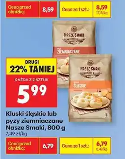 Biedronka Kluski śląskie lub pyzy ziemniaczane Nasze Smaki, 800 g oferta