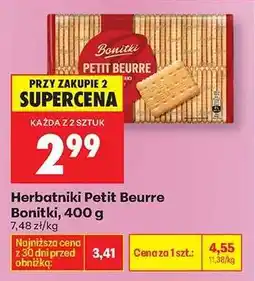 Biedronka Herbatniki Petit Beurre Bonitki 400 g oferta