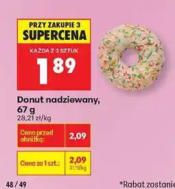 Biedronka Donut nadziewany, 67 g oferta