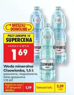 Biedronka Woda mineralna Cisowianka, 1,5 l oferta