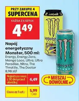 Biedronka Napój energetyczny Monster 500 ml oferta
